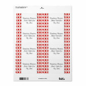 Aardbeien en bloemen Etiketten voor aangepaste con (Full Sheet)