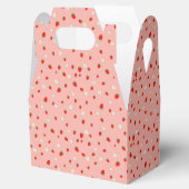 Aardbeien en bloemen patroon bedankdoosjes (Geopend)