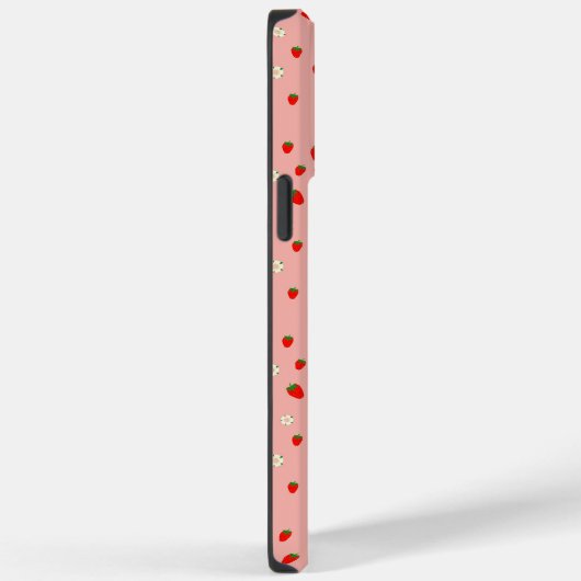 Aardbeien en bloemen patroon Case-Mate iPhone case (Achterkant / Rechts)