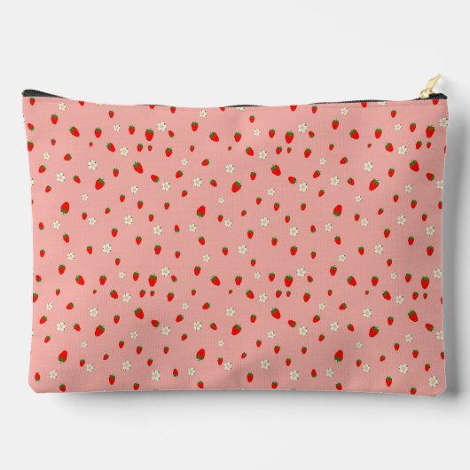 Aardbeien en bloemen patroon etui (Achterkant)