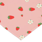 Aardbeien en bloemen patroon korte tafelloper (Hoek)