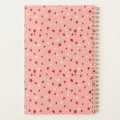 Aardbeien en bloemen patroon planner (Achterkant)
