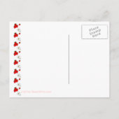 Aardbeien en bloemen Patroonblanco Briefkaart (Achterkant)