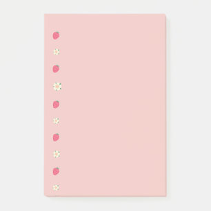 Aardbeien en bloemen post-it® notes
