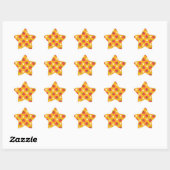 aardbeien en bloemen ster sticker (Vel)