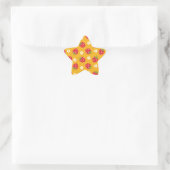 aardbeien en bloemen ster sticker (Tas)