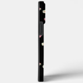 Aardbeien en bloemen Zwart Patroon Case-Mate iPhone Case (Achterkant / Rechts)