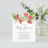 aardbeien en bloesems Baby shower (Staand voorkant)