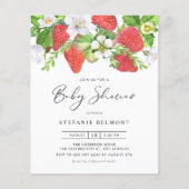 aardbeien en bloesems Baby shower (Voorkant)