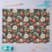 Aardbeien en Bloesems Patroon Decoupage Tissuepapier (Craft)