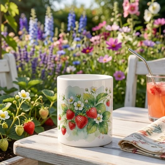 Aardbeien en bloesems Speciale Mok