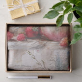 Aardbeien en bloesems Waterverf Decoupage Tissuepapier (Geschenk)