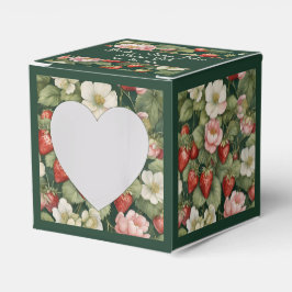 Aardbeien en Bloom Vrouwelijke gunst doos Bedankdoosjes