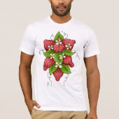 Aardbeien en Blossoms Mannen T-shirt (Voorkant)