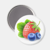 Aardbeien en bosbessen magneet (Voorkant / Achterkant)