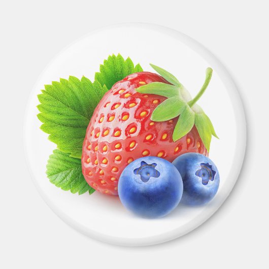 Aardbeien en bosbessen magneet (Voorkant)