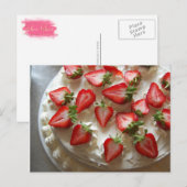 Aardbeien en Briefkaart van Cream Gateau (Voorkant / Achterkant)