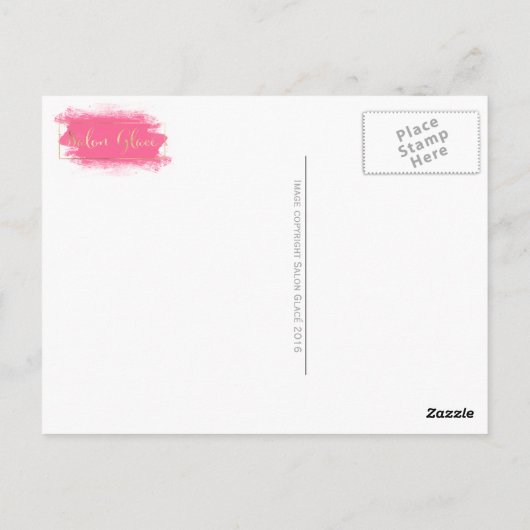 Aardbeien en Briefkaart van Cream Gateau (Achterkant)