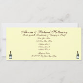 Aardbeien en Champagne Party Kaart (Achterkant)