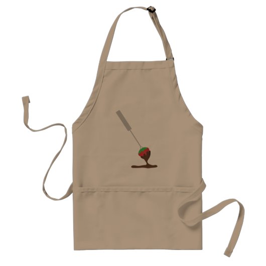 Aardbeien en Chocolade Fondue Standaard Schort (Voorkant)