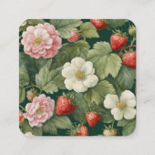 Aardbeien en Cream Wedding Registry Informatiekaartje (Achterkant)