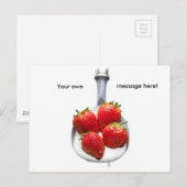 Aardbeien en crème briefkaart (Voorkant / Achterkant)