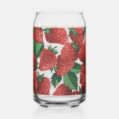 Aardbeien en Crème Patroon Blikvorm Glas (Links)