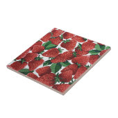 Aardbeien en Crème Patroon Tegeltje (Zijkant)