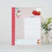 Aardbeien en crème Polka-stippen Recipe Page (Staand voorkant)