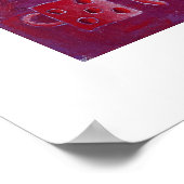 Aardbeien en Crème Schilderij Poster (Hoek)