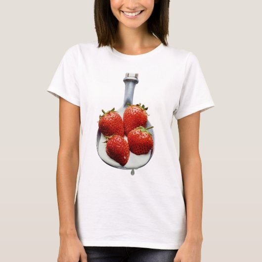 Aardbeien en crème t-shirt (Voorkant)