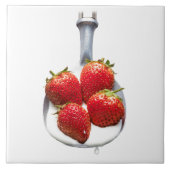 Aardbeien en crème tegeltje (Voorkant)