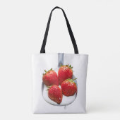 Aardbeien en crème tote bag (Achterkant)