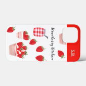 Aardbeien en Crème Vers Fruit Zomer Monogram Case-Mate iPhone Case (Achterkant (horizontaal))