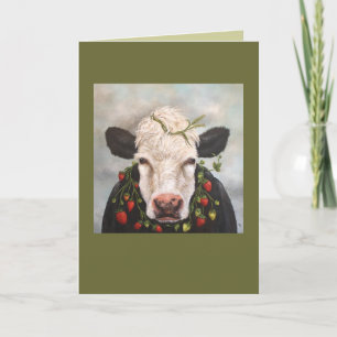 Aardbeien en crèmekaart kaart