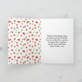 Aardbeien en Daisies Happy Moederdag Kaart (Binnen)