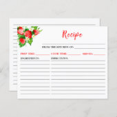 Aardbeien en Daisies Recept Kaart (Voorkant / Achterkant)