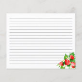 Aardbeien en Daisies Recept Kaart (Achterkant)