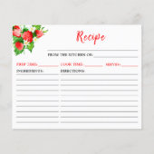 Aardbeien en Daisies Recept Kaart (Voorkant)