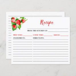 Aardbeien en Daisies Recept Kaart