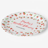 Aardbeien en Daisies Vrijgezellenfeest Papieren Bordje (Gekanteld)