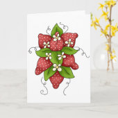 Aardbeien en de Wenskaarten van Bloesems Kaart (Gele Bloem)