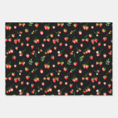 Aardbeien en Duivels Patroon Inpakpapier Vel (Voorkant 3)