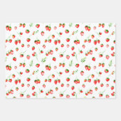 Aardbeien en Duivels Patroon Inpakpapier Vel (Voorkant)