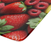 Aardbeien en frambozen snijplank (Hoek)