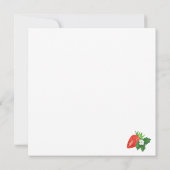 Aardbeien en groen Baby shower Kaart (Achterkant)