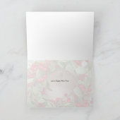 Aardbeien en groen feestdagen kaart (Binnen)