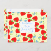 Aardbeien en het thema van de partij van het kreuk kaart (Voorkant / Achterkant)