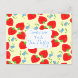 Aardbeien en het thema van de partij van het kreuk kaart