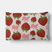 Aardbeien en linten tasje etui (Voorkant)